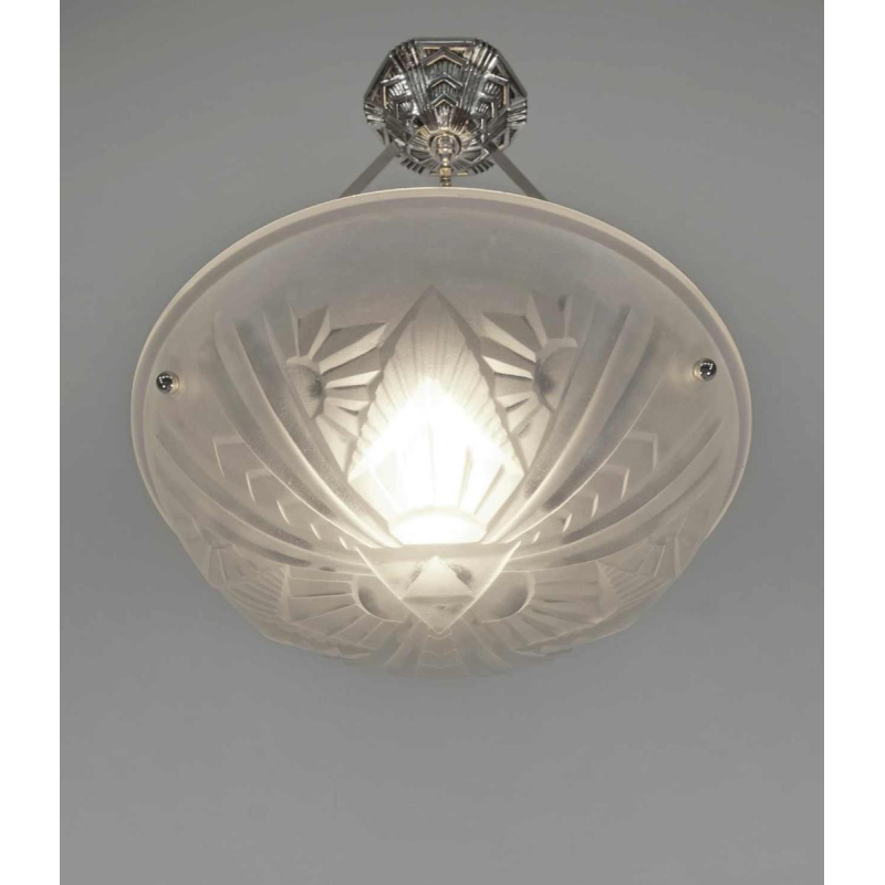 MOUYNET & DEGUÉ : suspension art déco 1930