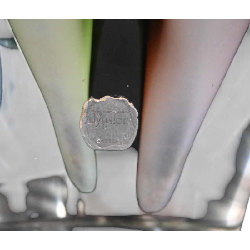 Flygsfors, multicoloured glass shell vase, Swedish Design, ca 1950-1960