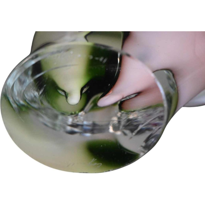 Flygsfors, vase coquille en verre multicolore, Design suédois, ca 1950-1960