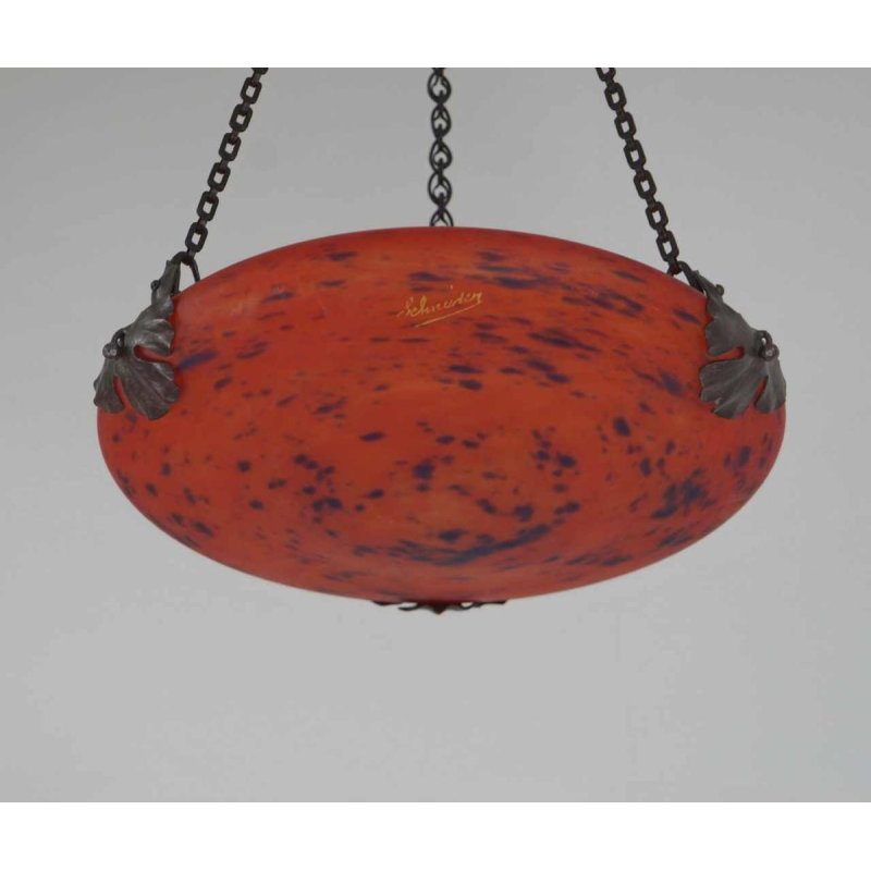 SCHNEIDER le verre Français : suspension art déco , 1925 France