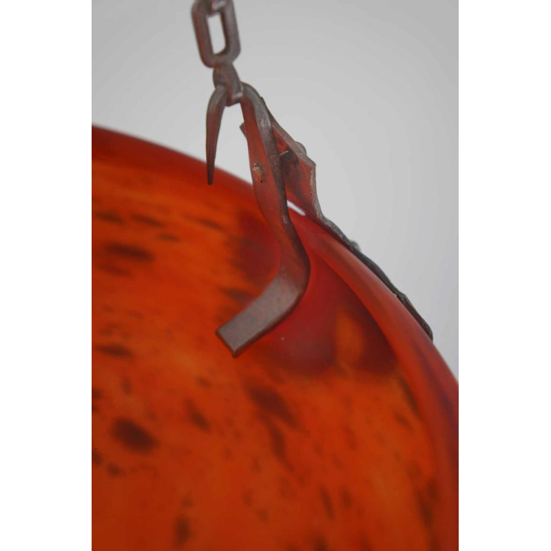 SCHNEIDER : FRENCH 1925 ART DECO PENDANT Le Verre Français chandelier France