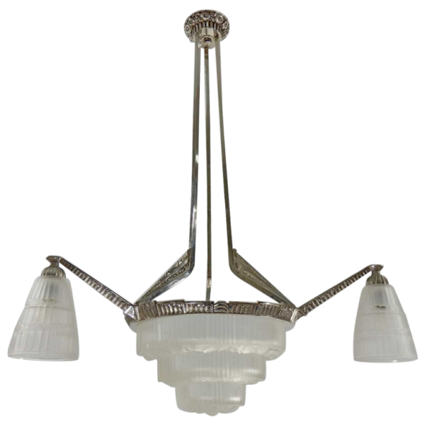 Cherrier et Besnus : lustre art déco, France 1930
