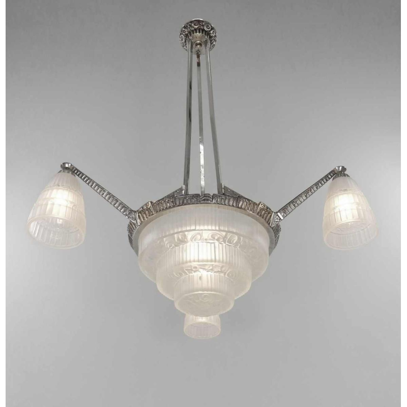 Cherrier et Besnus : lustre art déco, France 1930
