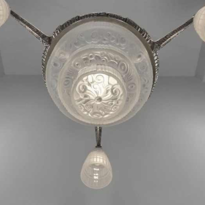 Cherrier & Besnus : French art deco chandelier ... 1930 France