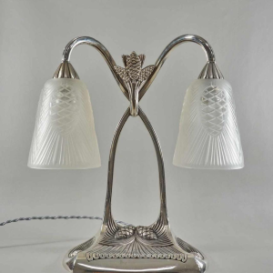 A.BLOCH: Bousquet & Degué : Franse 1930 art deco lamp