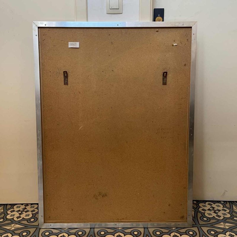 Fernand Flausch, Pop Art painting, mixed technique on paper, 1973