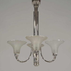 Petitot: French art deco chandelier ... 1930 France