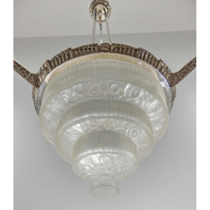 Cherrier et Besnus : lustre art déco, France 1930