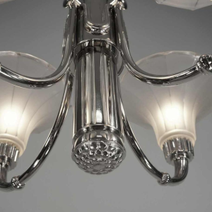 Petitot: French art deco chandelier ... 1930 France