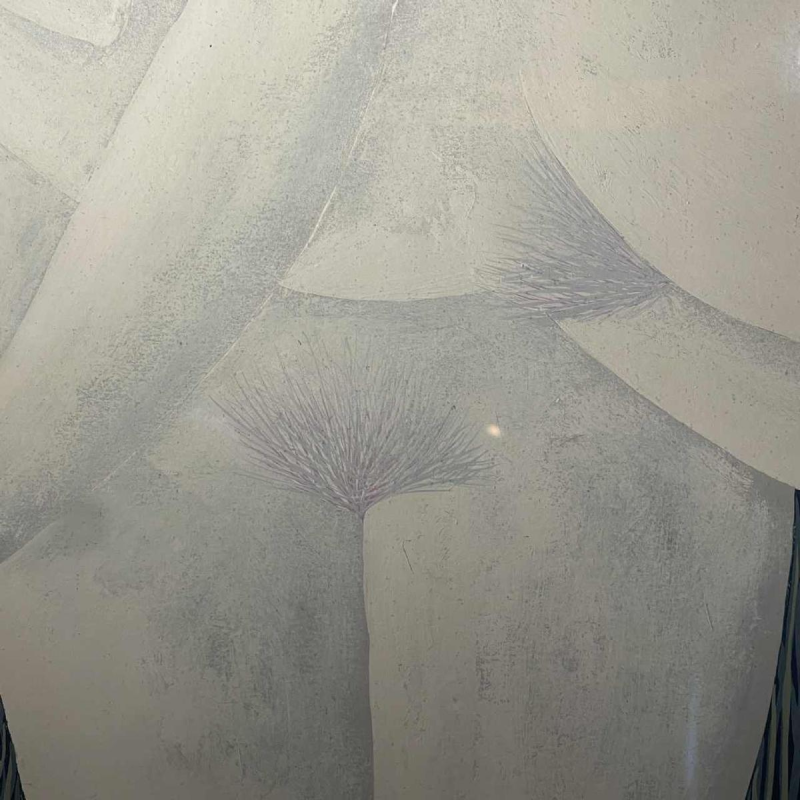 Denyse Willem “The Secret“ 3 naked women / nymphs, symbolist & fantastic painting, 1970