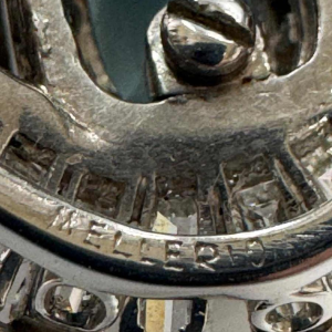 Mellerio Paris, ring in white gold, aquamarine and baguette-cut diamonds