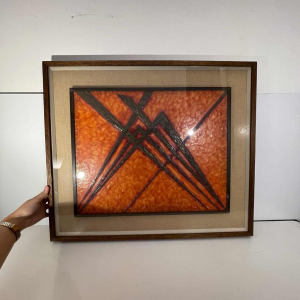 Antonio Secci, Brutalistisch abstract schilderij, gemengde techniek op paneel, Milaan, Italië 1969