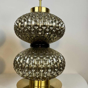 Murano, paar Hollywood Regency-lampen van geblazen glas, Italië ca 1980