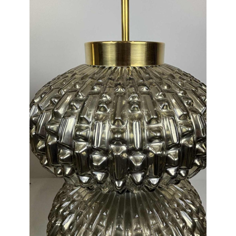 Murano, paar Hollywood Regency-lampen van geblazen glas, Italië ca 1980