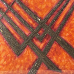 Antonio Secci, Brutalistisch abstract schilderij, gemengde techniek op paneel, Milaan, Italië 1969