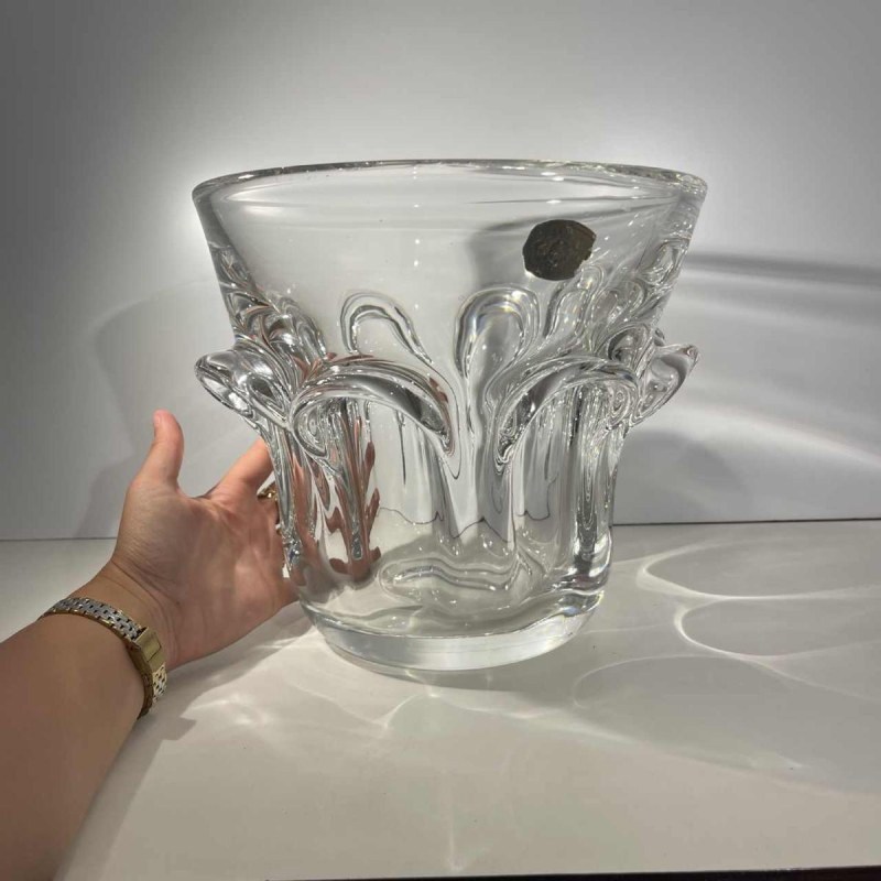 Antonio - Guido Bon / Val Saint Lambert, crystal champagne bucket, ca 1950-1960