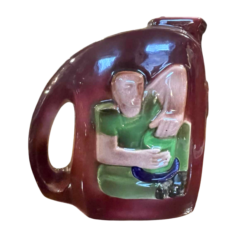 RENE BOSCHMANS pour COCERAM, pichet céramique, franc-maçonnerie, ca 1950