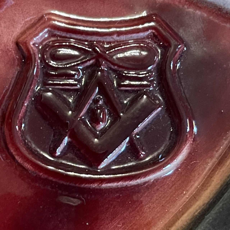 RENE BOSCHMANS pour COCERAM, série complète de 4 sculptures bas-relief, franc-maçonnerie, ca 1950