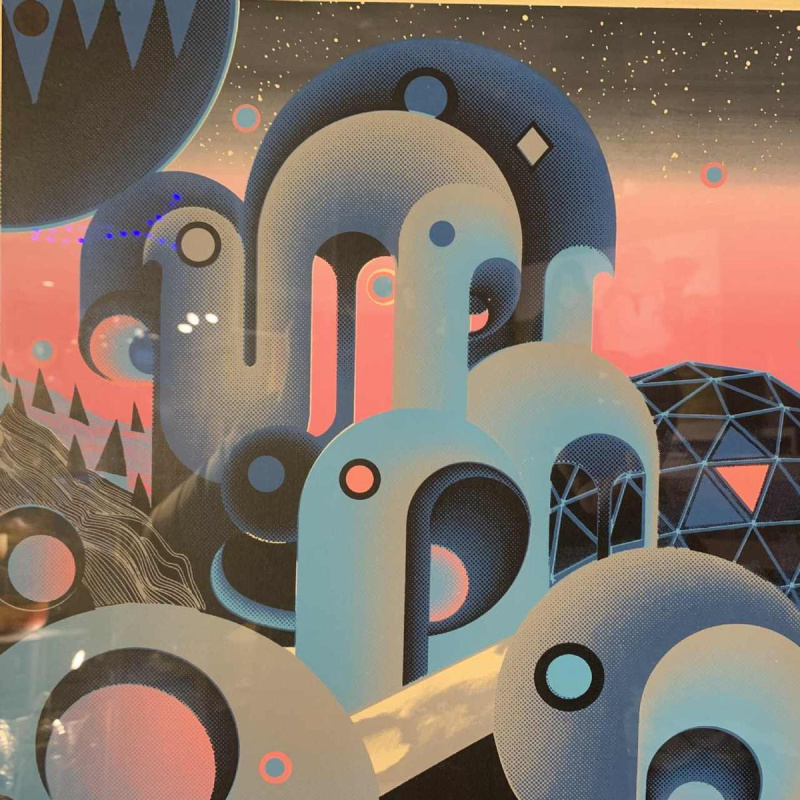 Serigraphy illustration futurist Sam Chivers numbered 22/29 Brighton GB