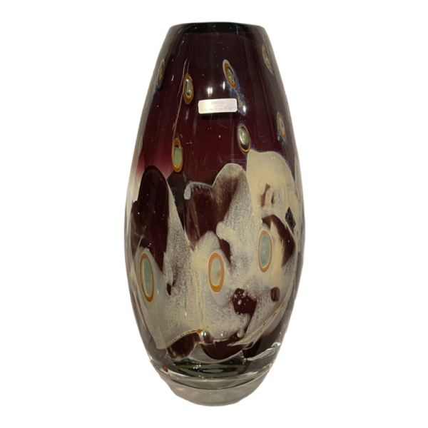 Louis LELOUP (1929-) important vase-sculpture en cristal