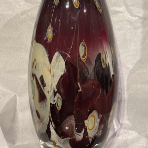 Louis LELOUP (1929-) important vase-sculpture en cristal