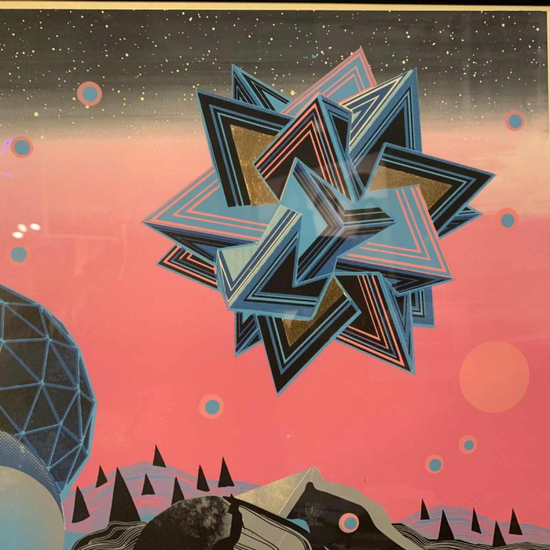 Zeefdruk illustratie futuristisch Sam Chivers genummerd 22/29 Brighton GB