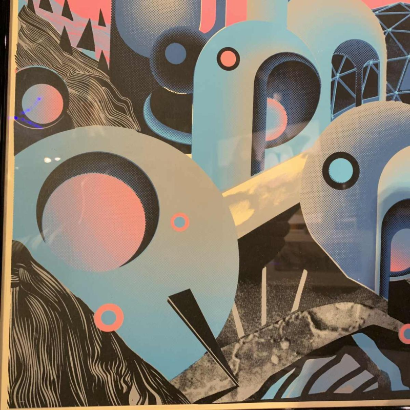 Zeefdruk illustratie futuristisch Sam Chivers genummerd 22/29 Brighton GB