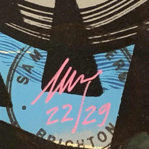 Zeefdruk illustratie futuristisch Sam Chivers genummerd 22/29 Brighton GB