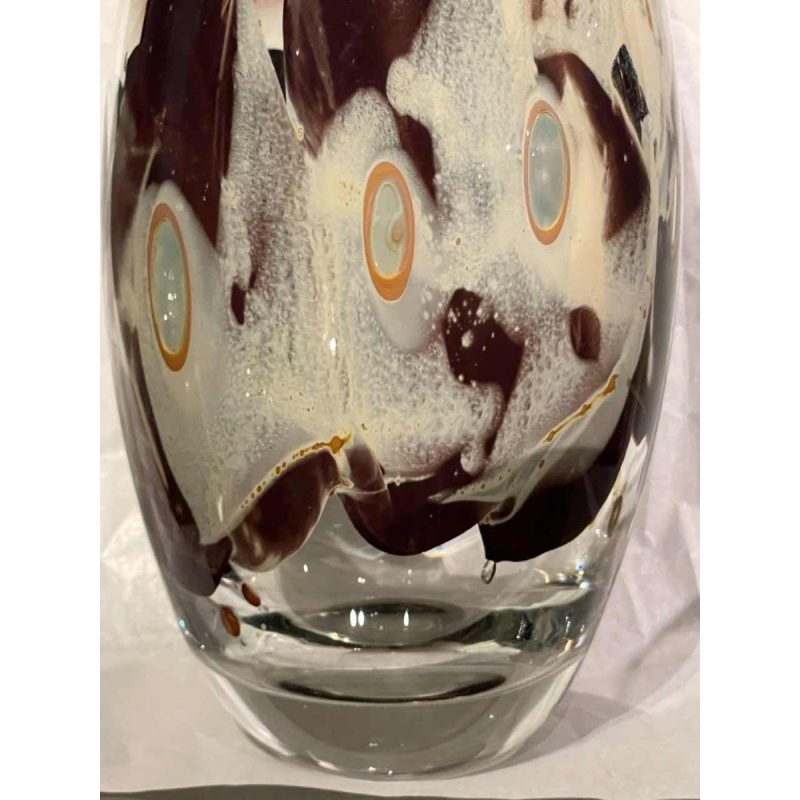 Louis LELOUP (1929-) important vase-sculpture en cristal