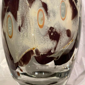 Louis LELOUP (1929-) grote kristal vaas