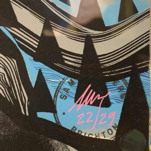 Zeefdruk illustratie futuristisch Sam Chivers genummerd 22/29 Brighton GB