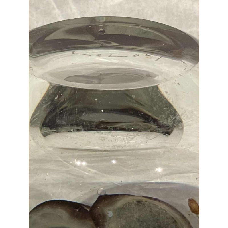 Louis LELOUP (1929-) grote kristal vaas