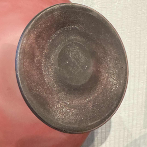 Glass jewel cup signed Schneider