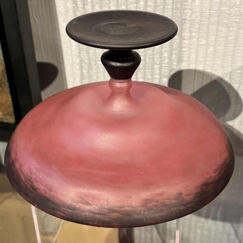 Coupe « bijou » en verre signée Schneider