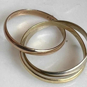 CARTIER - "Trinity de Cartier" ring in 18k geel, roze en wit goud.