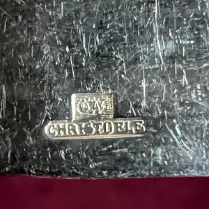 Christofle, modèle « Perles » 147 pces argenterie, ménagère couverts de table en métal argenté