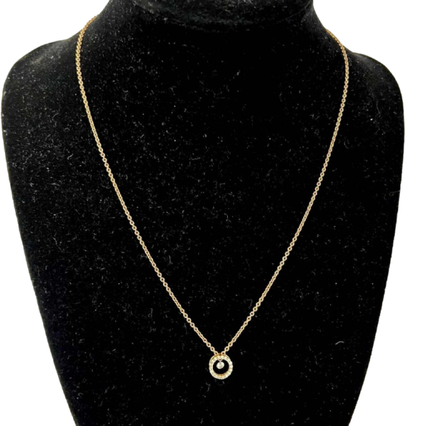 Pendant and chain in 18 ct rose gold, diamonds 0.22 ct, DAVICE collection, 21th century