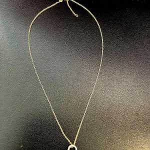 Hanger en ketting in 18 kt roségoud, diamanten 0,22 ct, DAVICE collectie, 21e eeuw