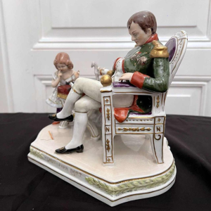 Felix Zeh for Scheibe-Alsbach ‘Napoleon and his son’ polychrome porcelain group