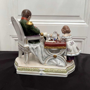 Felix Zeh for Scheibe-Alsbach ‘Napoleon and his son’ polychrome porcelain group