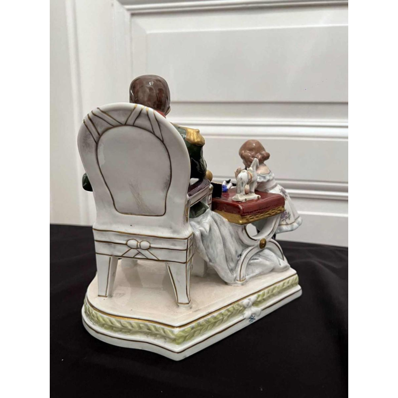 Felix Zeh for Scheibe-Alsbach ‘Napoleon and his son’ polychrome porcelain group