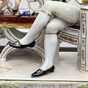 Felix Zeh for Scheibe-Alsbach ‘Napoleon and his son’ polychrome porcelain group