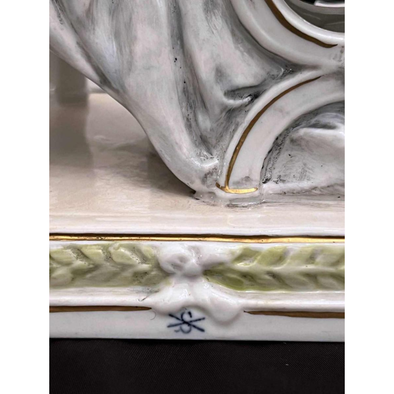 Felix Zeh pour Scheibe-Alsbach " Napoléon et son fils " groupe en porcelaine polychrome