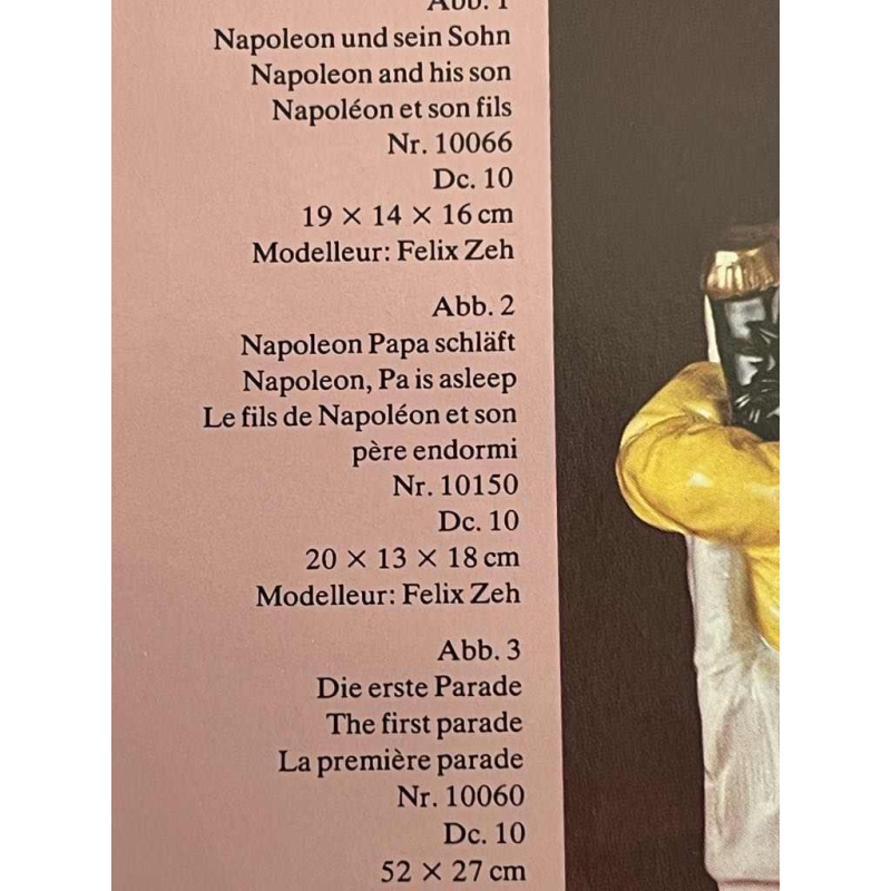 Felix Zeh voor Scheibe-Alsbach “Napoleon en zijn zoon” polychroom porseleinen groep
