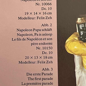 Felix Zeh voor Scheibe-Alsbach “Napoleon en zijn zoon” polychroom porseleinen groep