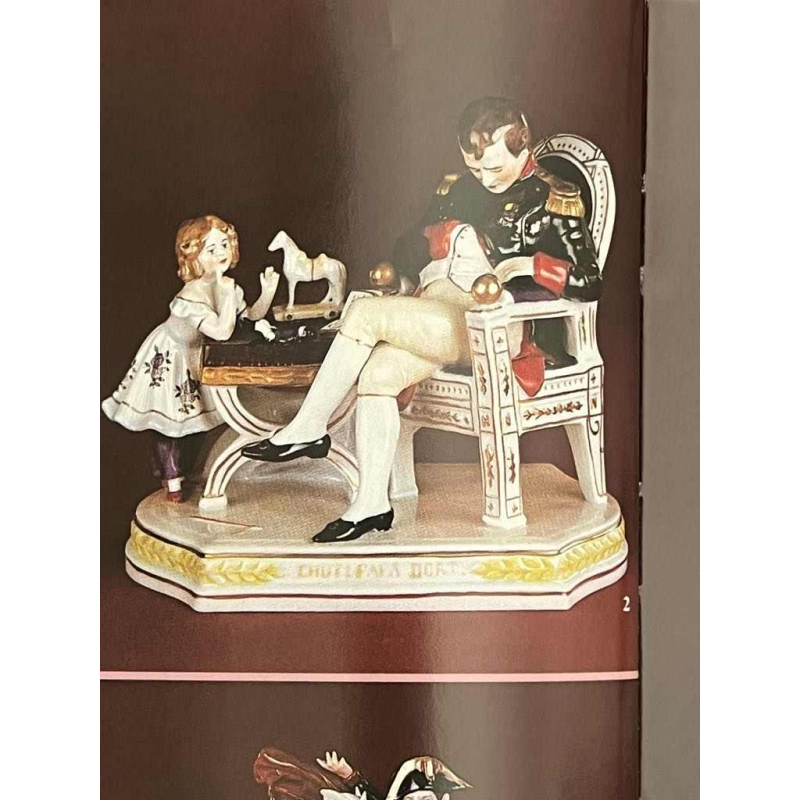 Felix Zeh for Scheibe-Alsbach ‘Napoleon and his son’ polychrome porcelain group
