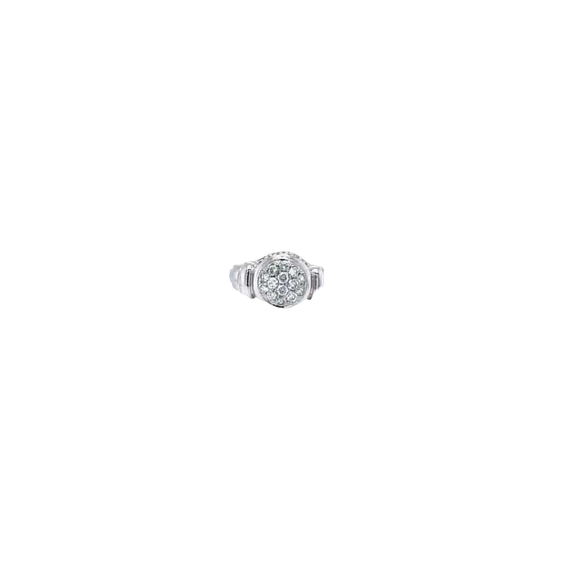 Bague or blanc & diamants