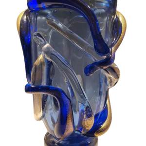 Murano, belangrijke abstracte glazen vaas, 20e eeuw
