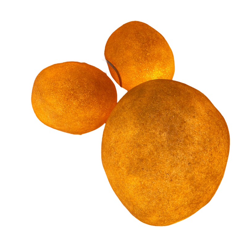 ANDRE CAZENAVE "Dora" for Disderot Paris, set of 3 moon stone rock lamps ca 1965