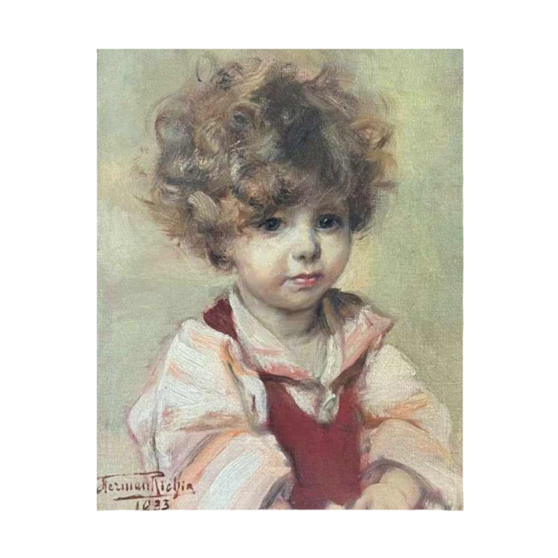 Herman Jean Joseph RICHIR, "Portrait d'un enfant", Huile sur toile, 1933